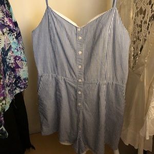 English Factory pinstripe romper